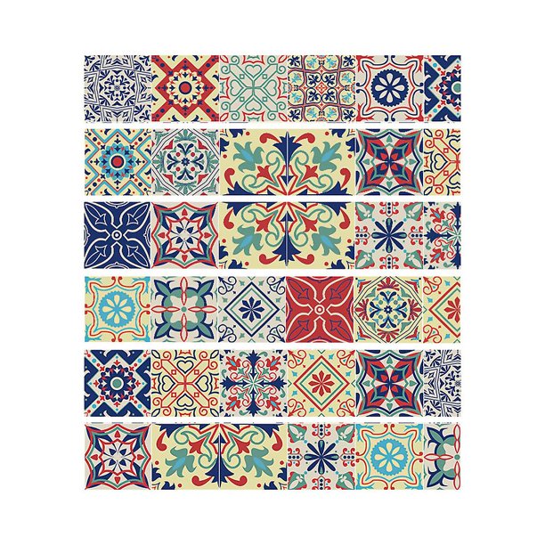 6 uds pegatinas de Mandala azulejo piso escalera impermeable YONGSHENG decoración baño cocina