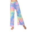 thumbnail image 4 of Wide Leg Pants for Women High Waist Drawstring Tie-Dye Pajama Pants Casual Loose Fit Yoga Workout Lounge Trousers, 4 of 8