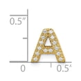 thumbnail image 4 of 14k Yellow Gold Diamond Letter A Initial Charm Pendant, 4 of 4