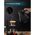 thumbnail image 5 of ZJQYDS Electric Kettle with ±1℉ Temperature Control for Pour Over Coffee & Tea, Quick Heating, BPA-Free Stainless Steel, Built-in Brew Timer, 1500W/0.9L (Forest Green), 5 of 8