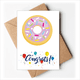 thumbnail image 1 of Postre dulce purpura dona alimentos Sobre de la Carta de felicitación de la tarjeta de matrimonio, 1 of 4