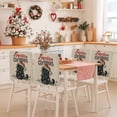 thumbnail image 2 of Merry Christmas Chair Covers Set of 8 Black Cat with Red Hat Color Light Xmas Retro Chair Back Covers Stretch Removable Washable Slipcovers Protector for Dining Room Kitchen Party Decor, 2 of 5