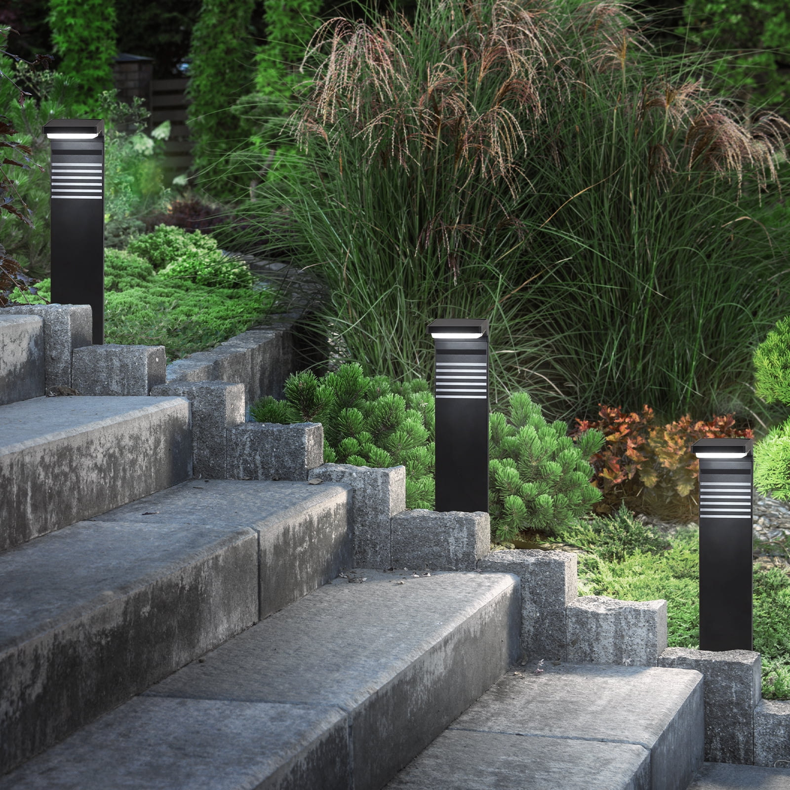 Solar Pathway Lights 2 Pack Walkway Path Lights, Cool White