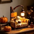 thumbnail image 4 of Cute Ghost Reading Lantern, 3D Resin Halloween Ghost Night Light Ghost Warm Light Indoor Reading Lamp Glowing Halloween Ghost Decorations for Bedroom Living Room, 4 of 7