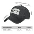 thumbnail image 4 of DouZhe Adjustable Washed Cotton Baseball Cap - NFT Blockchain Prints Vintage Dad Hat Unisex Sports Caps (Black), 4 of 5