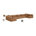 thumbnail image 2 of Meridian Furniture Cube Brown Vegan Leather 7-Pc. U-Shaped Modular Sectional, 2 of 8