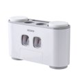 thumbnail image 1 of Yuarrent Juego de soporte para de dientes, dispensador automático multifunción, a prueba de polvo, montado en la pared, accesorios de Almacenamiento y organización del hogar Gris, 1 of 6