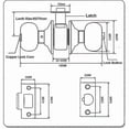thumbnail image 5 of Door Handle, Round Knob Lock Door Lock, Key Lock, Latch Size 70mm, 5 of 5
