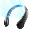 thumbnail image 1 of Portable Neck Fan, Hands-Free Bladeless, 5 Speeds, 4000 mAh Battery Operated Wearable Personal Fan, Twistable, Rechargeable, Gift for Women Men-Black, 1 of 4