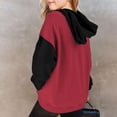thumbnail image 4 of Vividxx Hoodies For Girls Oversized Long Sleeve Hooded Sweatshirt Kids Casual Color Block Pullovers Tops With Pocket Fashion Clothes 8-10 Years, 4 of 7