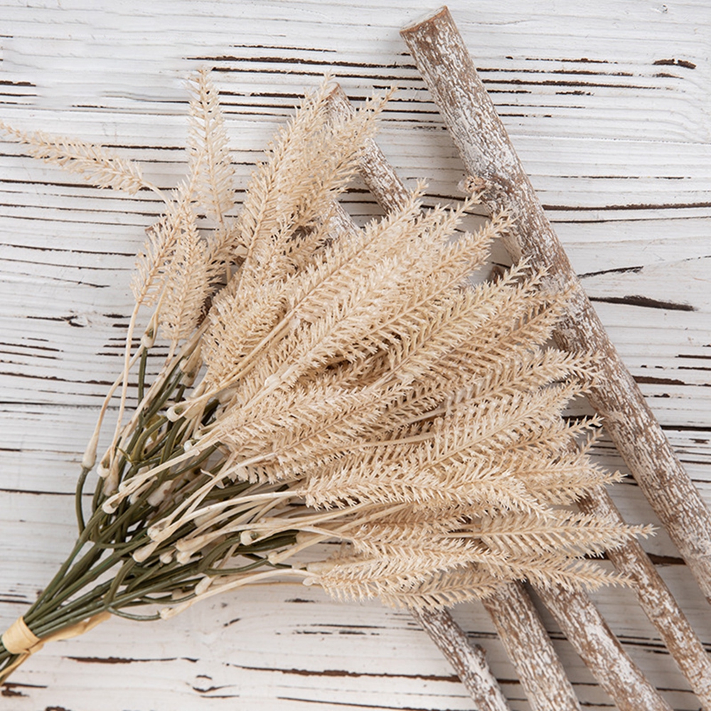 12Pcs Artificial Dog Tail Grass Bouquet Long Fake Grass for Wedding