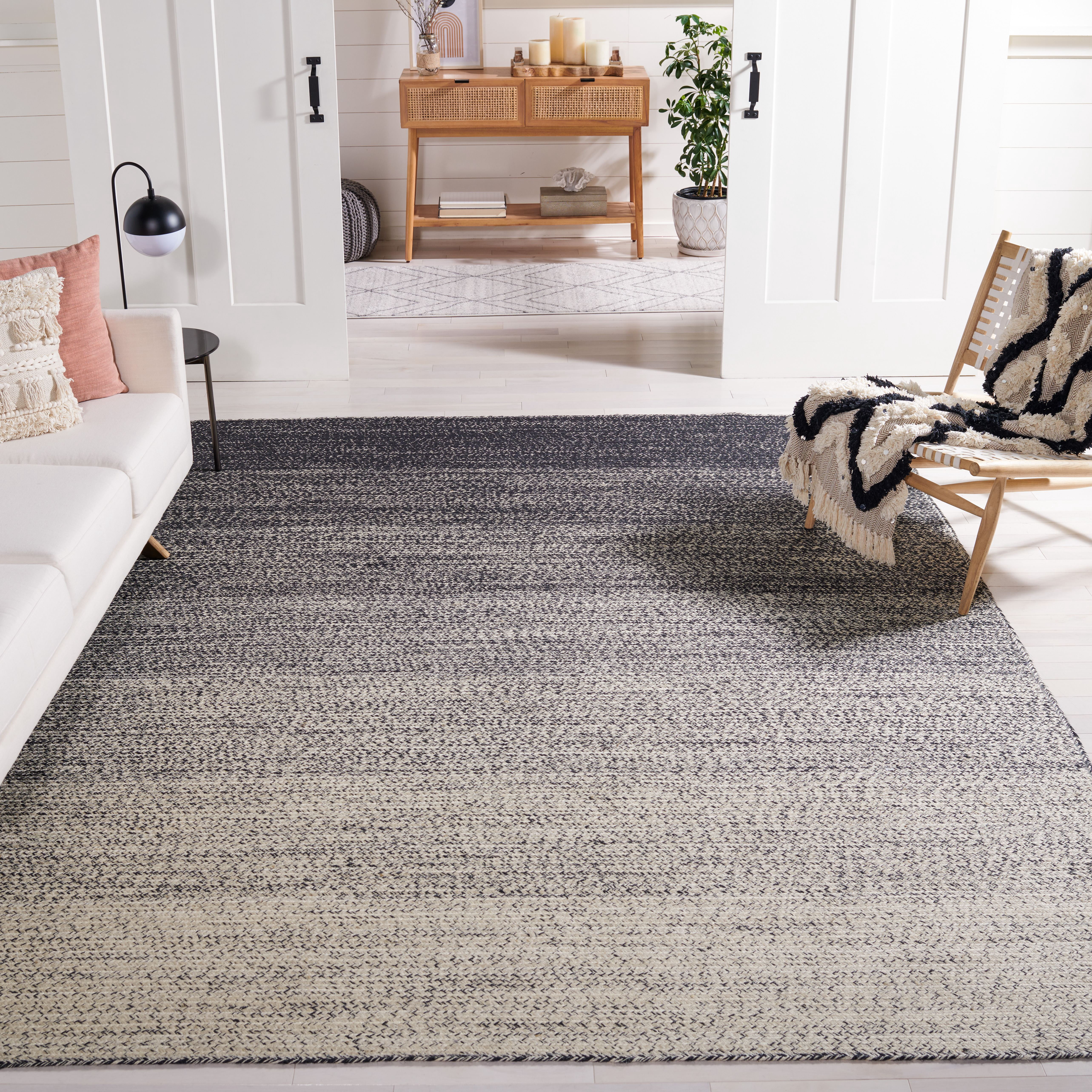 SAFAVIEH Natural Fiber Arda Gradient Area Rug, Natural/Black, 8' x 10'