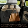 thumbnail image 3 of 2pcs Car Back Seat Headrest Hooks, Universal Backseat Organizer Hanger Storage Hook Holder Carrier for Purse Bag Cloth Vehicle Accessories Coats, and Grocery Bags, 3 of 10