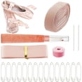 thumbnail image 6 of Pointe Shoe Professional Stitch and Sewing Kit Including 2m Elastic Rubber Cord and Satin Ribbon 45m Sewing Thread 2pc Leather Sewing Stitching Needle 1pc Thread Cutter and Others, 6 of 6