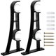 thumbnail image 1 of 2 Drapery Rod Brackets Heavy Duty Metal Curtain Rod Bracket, Double Curtain Rod Mount Brackets, Curtain Rod Brackets, Black, 1 of 4