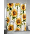 thumbnail image 5 of Shower Curtains Sunflower Bath Curtain Vintage Flower Waterproof Bathroom Shower Curtain Set with Hooks Decoration 36 x 72 Inches, 5 of 7
