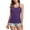 Purple, variant on Attraco Women's Tank Tops with Shelf Bra Racerback Workout Yoga Top Cotton Undershirt