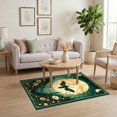 thumbnail image 3 of ODIKA 4'x6' Ultra-Soft Area Rug, Moth Shaped Witchy Vintage Gothic Whimsical Round Motif Border None Washable, Bare feet friendly, Silk-Touch for Bedroom Home office, 3 of 7