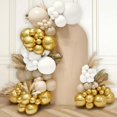 thumbnail image 4 of Globos ASIYUHY 100 unidades 12" Látex Blanco y Dorado Fiesta, 4 of 6