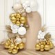 thumbnail image 4 of Globos ASIYUHY 100 unidades 12" Látex Blanco y Dorado Fiesta, 4 of 6