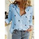 thumbnail image 1 of Camisas elegantes de lino y algodón para mujer, blusas informales con botones sólidos y solapa, blusas sueltas de manga larga para primavera y verano, Blusas tipo túnica Tan Jianjun unisex, 1 of 2