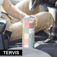 thumbnail image 6 of Pioneer Flower Floral Print Pattern 20oz Skinny Tumbler with Straw & Lid, Double Wall Vacuum Insulated Cup, Leak-Proof, Cup Holder Friendly, Hot 6H Cold 12H, 6 of 6