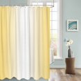 thumbnail image 3 of Fabric Shower Curtain Ombre Abstract Gradient Lemon Yellow and White Shower Curtains with 12 Hooks Waterproof Machine Washable Bath Curtains for Bathroom, 36 x 78in, 3 of 6