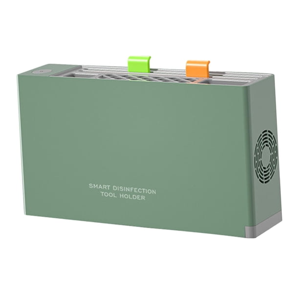 Cocina Desinfección UV Carga USB Palillos Organizador de almacenamiento Soporte de secado para utensilios de cocina Tenedor Cuchillo Verde