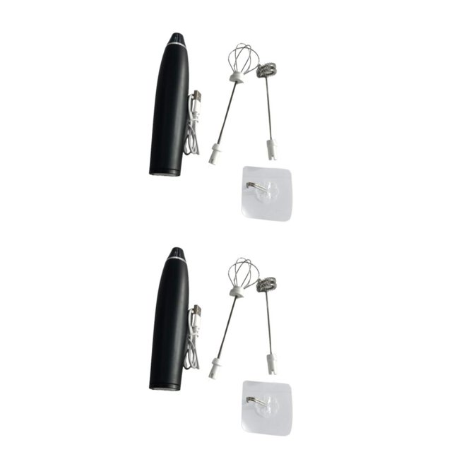Yuarrent Batidor de huevos Espumador de leche Mezclador eléctrico Fácilmente agarrado Carga USB Type3 NO3