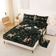 thumbnail image 2 of Erosebridal Vintage Floral Queen Sheet Sets, Wild Horse Squirrel Moose Bed Set, 4 Pieces, 1 Flat Sheet 1 Fitted Sheet and 2 Pillowcases, 2 of 5