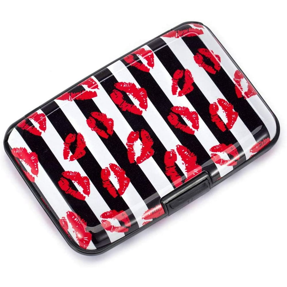Everfavor - Mini RFID Aluminum Wallet Credit Cards Holder Business Card