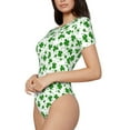 thumbnail image 2 of Daiia St Patrick'S Day4 Women'S Crew Neck Short Sleeve Slim Fit T Shirts Tops Basic Bodysuit Leotard Clothing-Large, 2 of 9