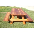 thumbnail image 6 of Best Redwood Picnic Table, Super Deck, Detached Bench and Square Corner-Size:30.5x54x60, 6 of 10