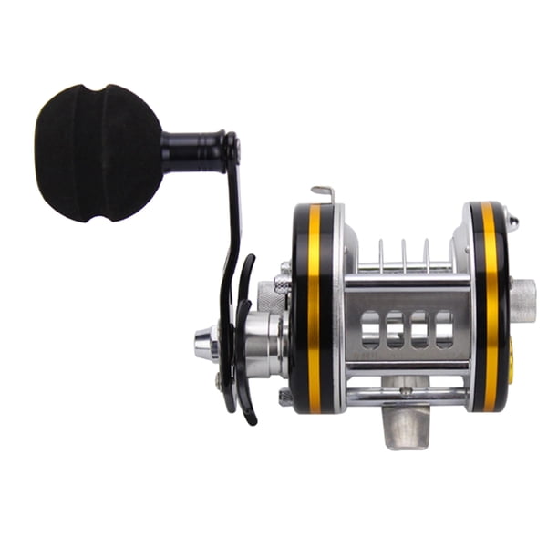 Carrete de Pesca Portátil Metal Carrete de Apariencia Moderna 6 + 1 BB Carrete de 4 agujeros Zulema Carrete de pesca de hielo en invierno
