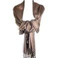 thumbnail image 3 of Silver Fever Nepal Solid Two Ply Warm Soft Pashmina Scarf Shawl Wrap, 3 of 7