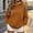 Brown, variant on Vrorvz Hooded Sweatshirts for Womens Long Sleeve Crew Neck Shirts Solid Color Casual Loose Sweatshirt
