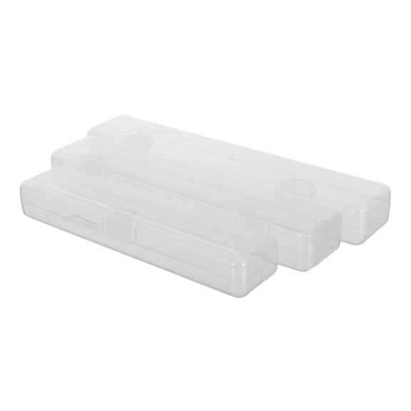 WRITWAA 3Pcs Clear Plastic Cutlery Case with Ventilated Base Portable Utensil Holder