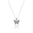 thumbnail image 3 of Brilliance Fine Jewelry Sterling Silver Crystal Butterfly Pendant Necklace, 18", All Ages, 3 of 7