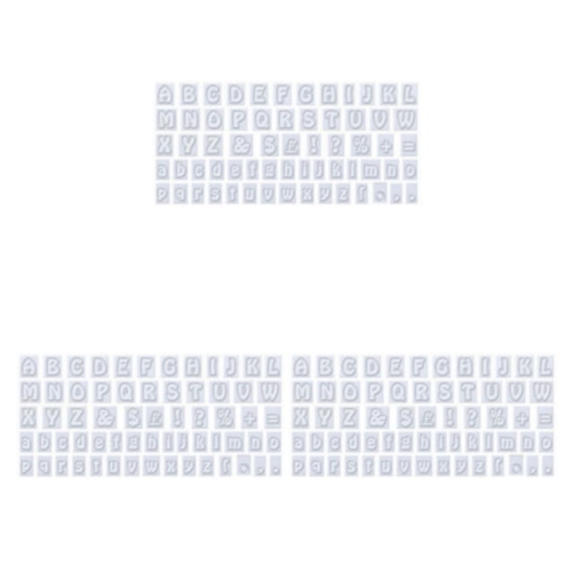Molde de galleta Fondant 64 unids/set letras pastel Advancent Paquete blanco