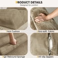 thumbnail image 4 of Furmax Modern Tufted Upholstered Sofa, High-Density Sponge Filled Comfortable Couch, Suitable for Living Room, Bedroom and Apartment, Brown, 4 of 8