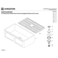 thumbnail image 4 of Gourmetier KGKFA331810DS Arcticstone 33-Inch Solid Surface White Stone Apron-Front Single Bowl Farmhouse Kitchen Sink with Strainer and Grid in Matte White/Brushed, 4 of 7