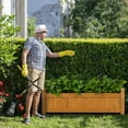 thumbnail image 3 of Costway Wooden Rectangular Planter Box Raised Garden Bed for Plants with 4 Corner Drainage, 3 of 9