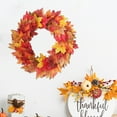 thumbnail image 4 of 15.7 Inch Artificial DIY Fall Wreath with Maple Leaves – Autumn Front Door Wreath for Thanksgiving, Indoor & Outdoor Seasonal Decoration, 4 of 7
