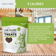 Chew + Heal Low Calorie Dog Healthy Jerky Treats - 5 oz of Plant Based Natural Dog Treats