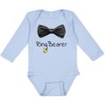 thumbnail image 3 of Inktastic Ring Bearer- black bow tie Boys or Girls Long Sleeve Baby Bodysuit, 3 of 5