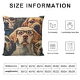 thumbnail image 5 of SHANXI Cute Colorful Eyeglasses Pink Big Eyes Dogs Dog Pillow Covers Pillowcases Home Decor Bed Couch Sofa Office Living Room Cushion for Dog Lovers Gifts  20x20in, 5 of 5