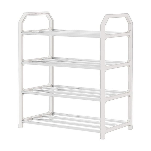 4-Tier Small Shoe Racks, Narrow Shoe Rack for 6-8 Pairs Shoe Storage,Kids Shoe Racks for Small Place,Lightweight Stackable Shoe Shelf Organizer for Closet Floor Entryway Bedroom