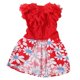 thumbnail image 1 of Dog Dress Soft Breathable Lightweight Cute Stylish Summer Clothes Floral Puppy Dress for Daily Party Red XS, 1 of 1