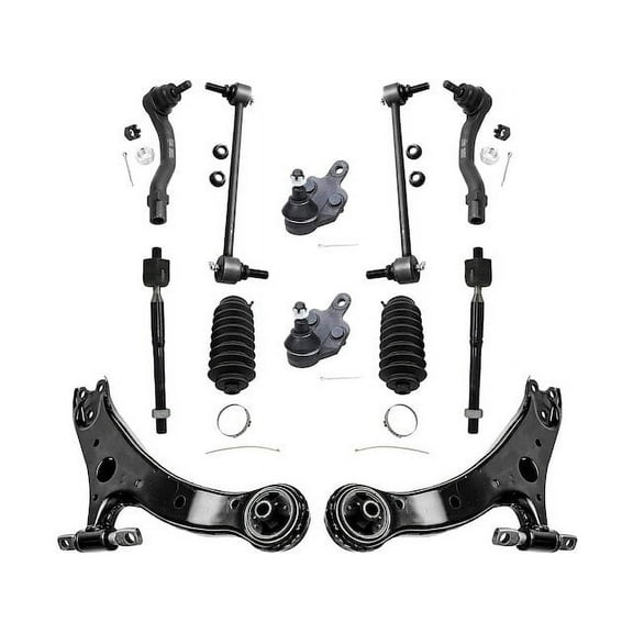 Front Control Arm Ball Joint Tie Rod and Sway Bar Link Kit - Compatible with 2001 - 2003 Toyota Highlander 2002