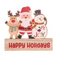 thumbnail image 3 of Adornos de Halloween Adornos de madera para Navidad Adornos de escritorio de muñeco de nieve de Papá Noel Adornos con diseño de microescena navideña, 3 of 6